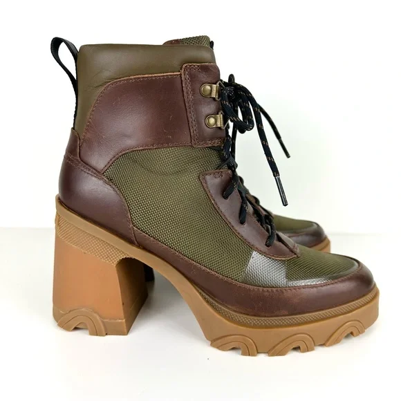 SOREL Brex Heel Lace-Up Waterproof Bootie Tan Size 8.5 - Picture 4 of 16